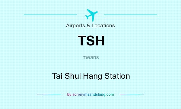 What does TSH mean? It stands for Tai Shui Hang Station