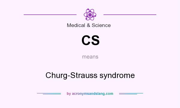 What does CS mean? It stands for Churg-Strauss syndrome