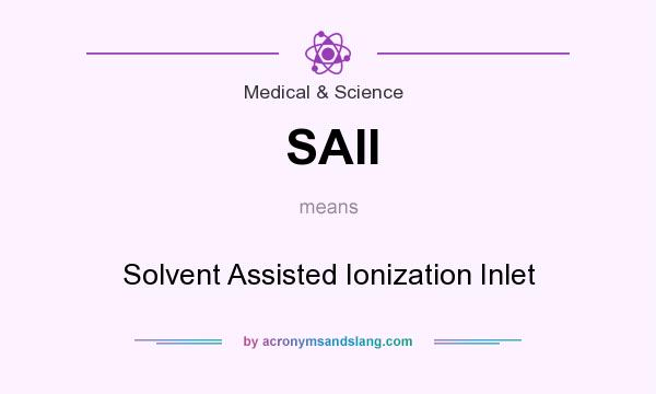 What does SAII mean? It stands for Solvent Assisted Ionization Inlet