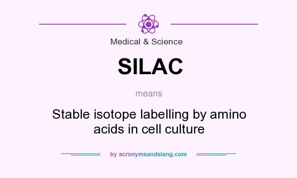 What does SILAC mean? It stands for Stable isotope labelling by amino acids in cell culture