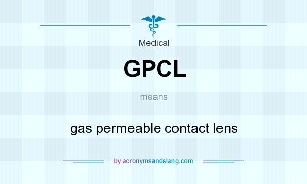 What does GPCL mean? It stands for gas permeable contact lens
