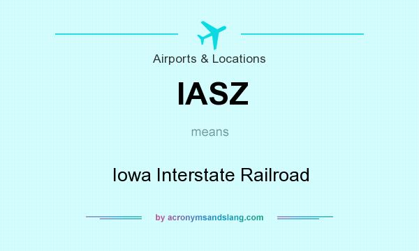 What does IASZ mean? It stands for Iowa Interstate Railroad