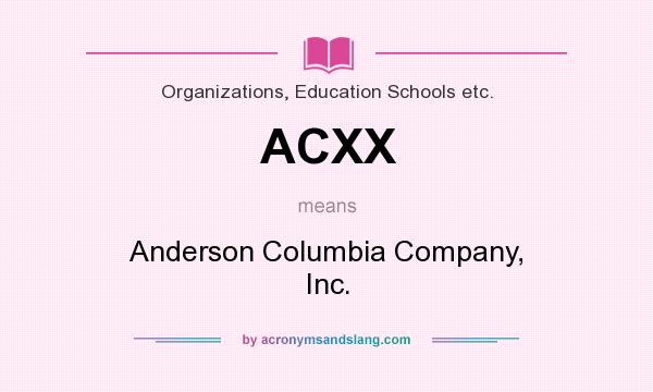 What does ACXX mean? It stands for Anderson Columbia Company, Inc.