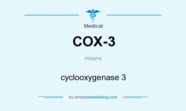 What does COX-3 mean? It stands for cyclooxygenase 3