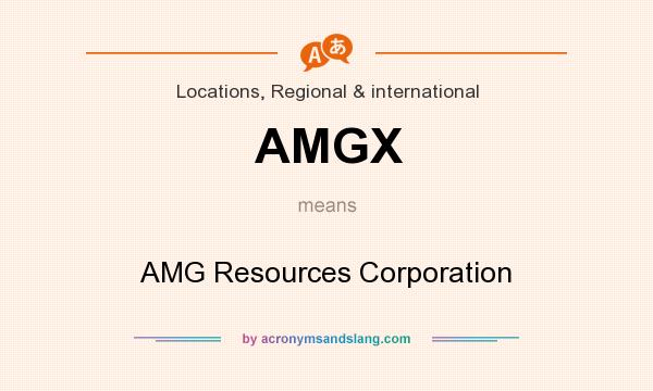 What does AMGX mean? It stands for AMG Resources Corporation