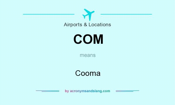 What does COM mean? It stands for Cooma