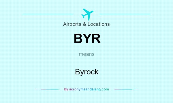 What does BYR mean? It stands for Byrock