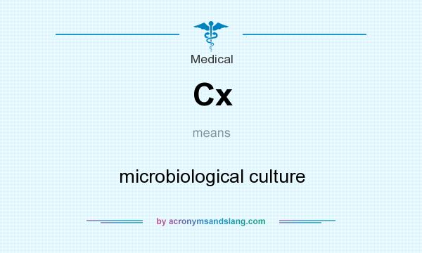 What does Cx mean? It stands for microbiological culture
