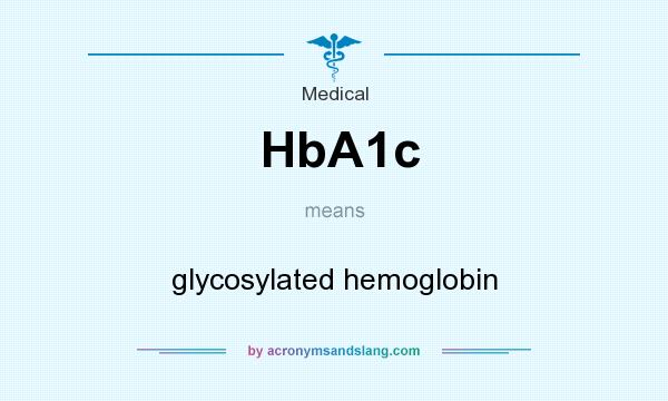 What does HbA1c mean? It stands for glycosylated hemoglobin