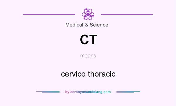 What does CT mean? It stands for cervico thoracic