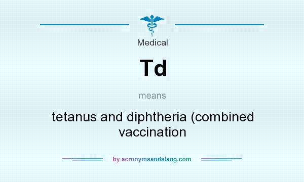 What does Td mean? It stands for tetanus and diphtheria (combined vaccination