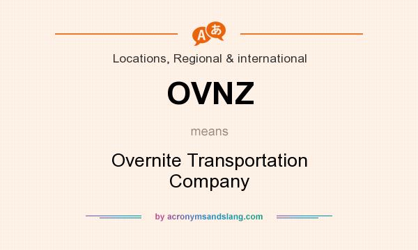 What does OVNZ mean? It stands for Overnite Transportation Company