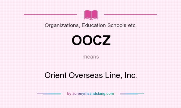 What does OOCZ mean? It stands for Orient Overseas Line, Inc.