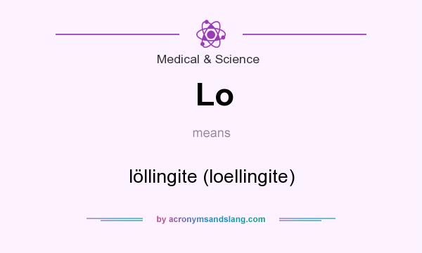 What does Lo mean? It stands for löllingite (loellingite)