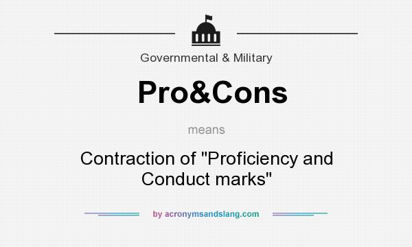 What does Pro&Cons mean? It stands for Contraction of 