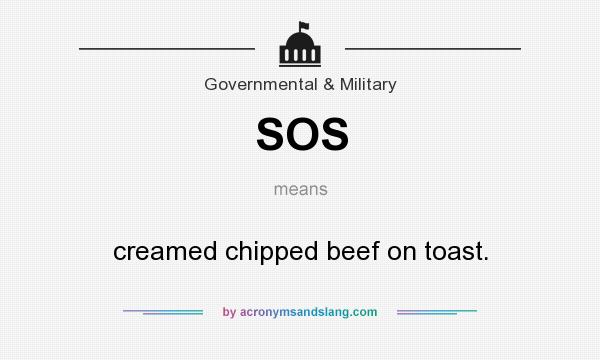 What does SOS mean? It stands for creamed chipped beef on toast.