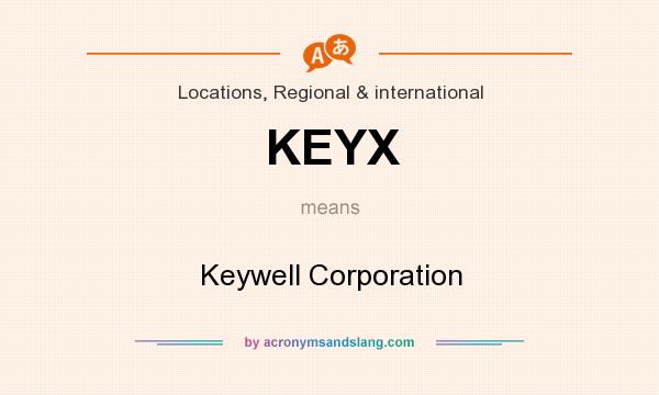 What does KEYX mean? It stands for Keywell Corporation