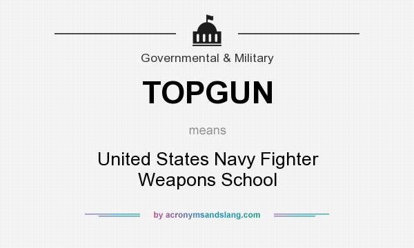 What does TOPGUN mean? It stands for United States Navy Fighter Weapons School
