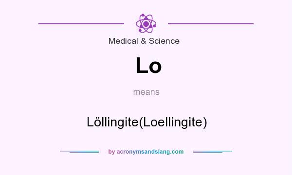 What does Lo mean? It stands for Löllingite(Loellingite)