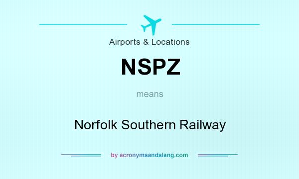 What does NSPZ mean? It stands for Norfolk Southern Railway