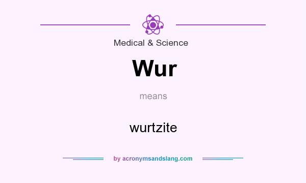 What does Wur mean? It stands for wurtzite