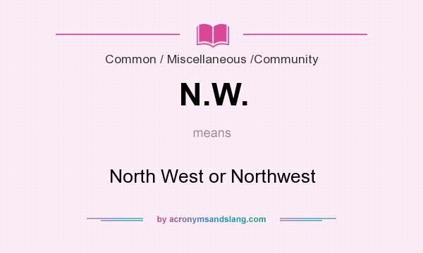 What does N.W. mean? It stands for North West or Northwest