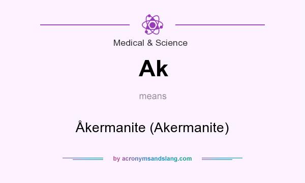 What does Ak mean? It stands for Åkermanite (Akermanite)