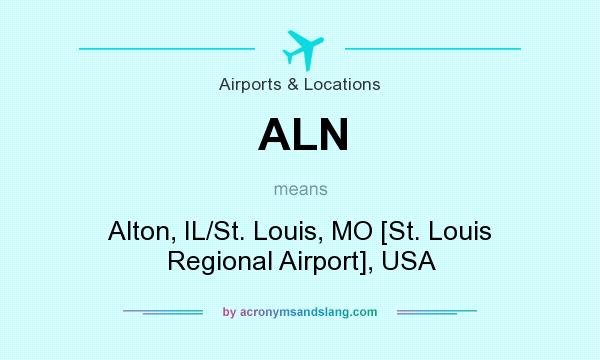 What does ALN mean? It stands for Alton, IL/St. Louis, MO [St. Louis Regional Airport], USA