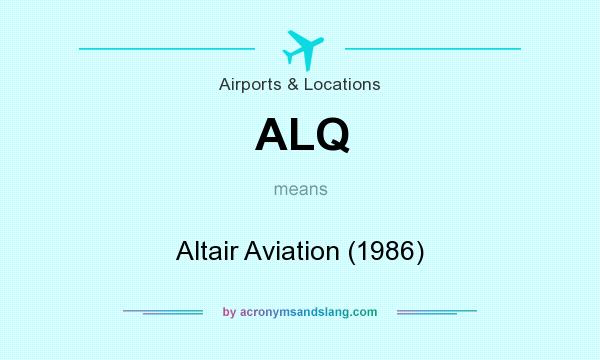 What does ALQ mean? It stands for Altair Aviation (1986)
