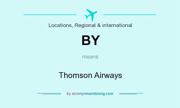 What does BY mean? It stands for Thomson Airways