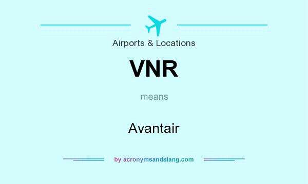 What does VNR mean? It stands for Avantair