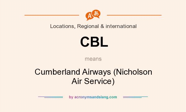 What does CBL mean? It stands for Cumberland Airways (Nicholson Air Service)