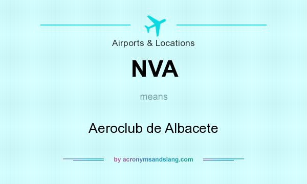 What does NVA mean? It stands for Aeroclub de Albacete