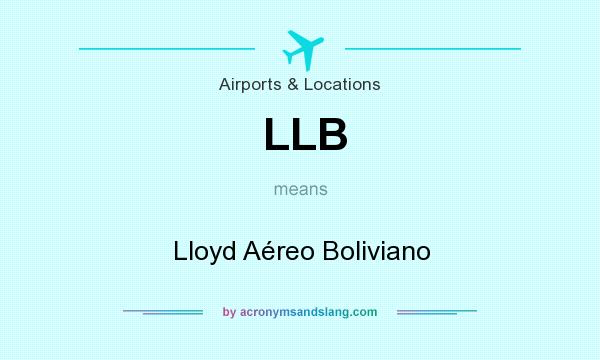 What does LLB mean? It stands for Lloyd Aéreo Boliviano