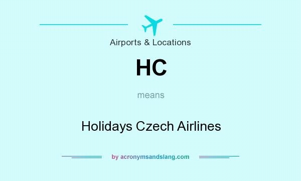 What does HC mean? It stands for Holidays Czech Airlines