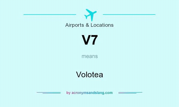What does V7 mean? It stands for Volotea