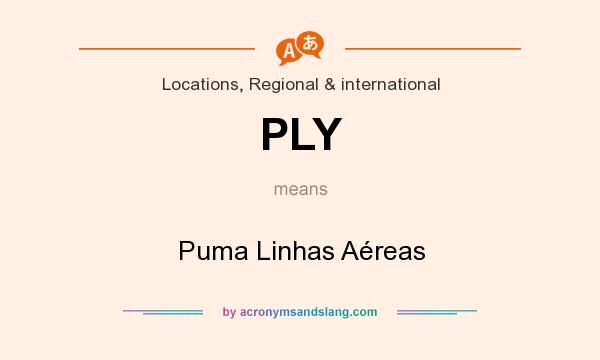What does PLY mean? It stands for Puma Linhas Aéreas
