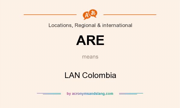 What does ARE mean? It stands for LAN Colombia