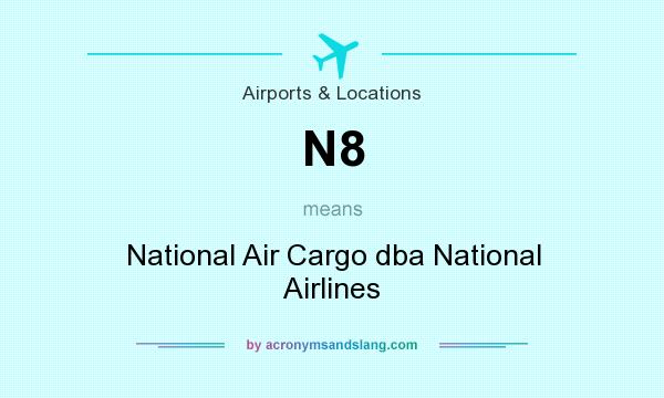 What does N8 mean? It stands for National Air Cargo dba National Airlines