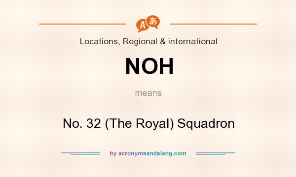 What does NOH mean? It stands for No. 32 (The Royal) Squadron