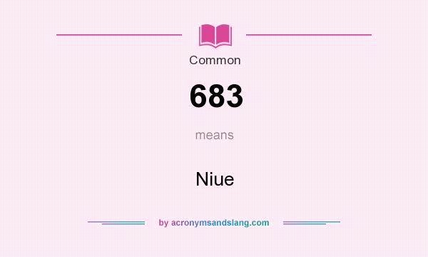 What does 683 mean? It stands for Niue