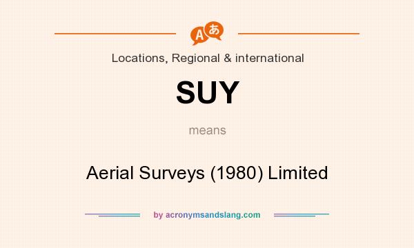 What does SUY mean? It stands for Aerial Surveys (1980) Limited