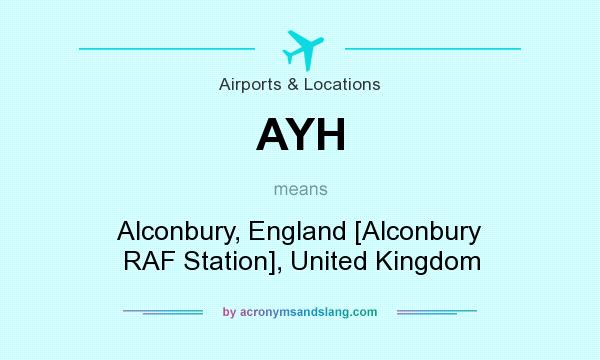 What does AYH mean? It stands for Alconbury, England [Alconbury RAF Station], United Kingdom