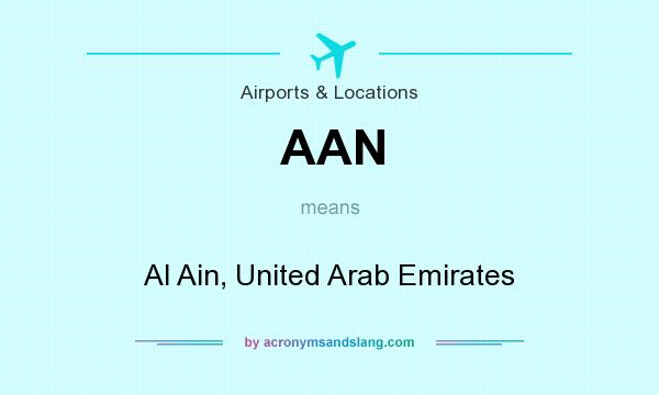 What does AAN mean? It stands for Al Ain, United Arab Emirates