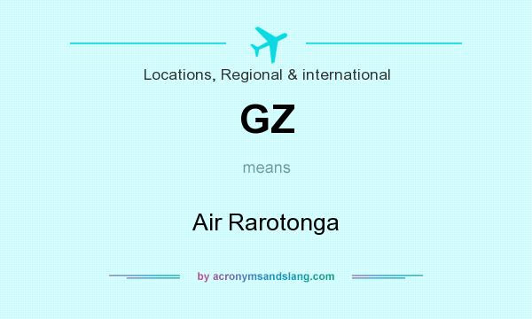 What does GZ mean? It stands for Air Rarotonga