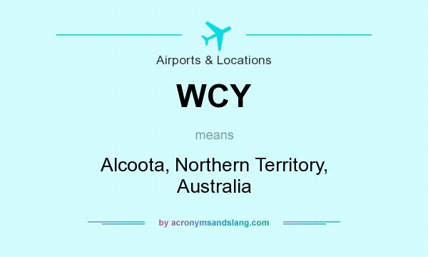 What does WCY mean? It stands for Alcoota, Northern Territory, Australia