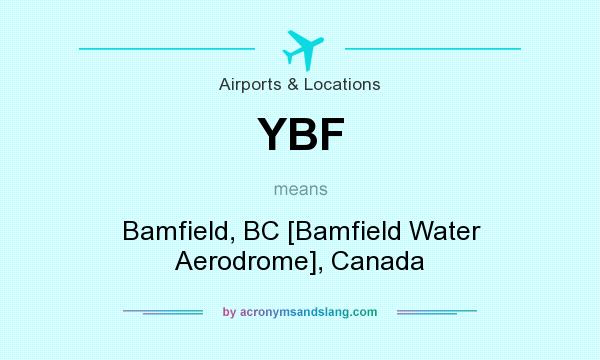 What does YBF mean? It stands for Bamfield, BC [Bamfield Water Aerodrome], Canada