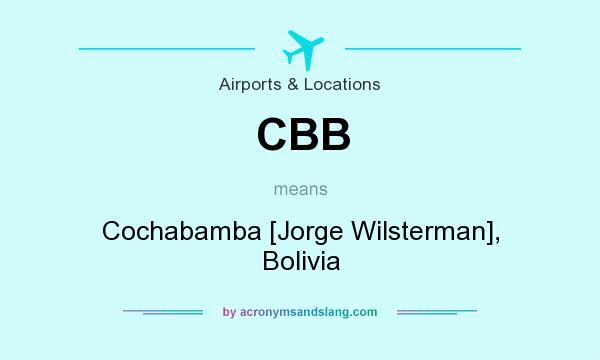 What does CBB mean? It stands for Cochabamba [Jorge Wilsterman], Bolivia