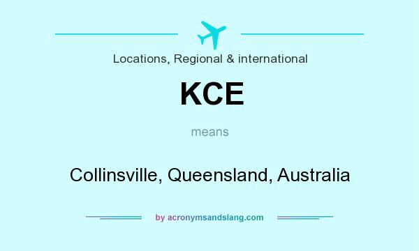 What does KCE mean? It stands for Collinsville, Queensland, Australia