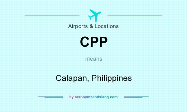 What does CPP mean? It stands for Calapan, Philippines